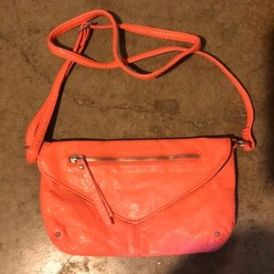 Coral crossbody purse